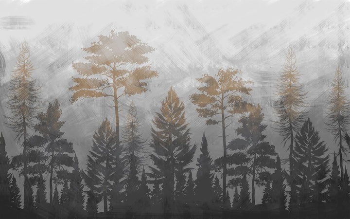 Papier peint panoramique forêt - Kam & Leon