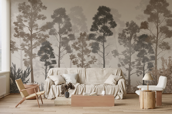 Panorama -Tapeten -Vintage -Wald
