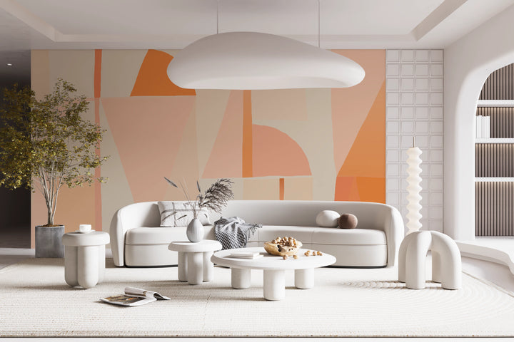 Papier peint panoramique Géométrie Orangée