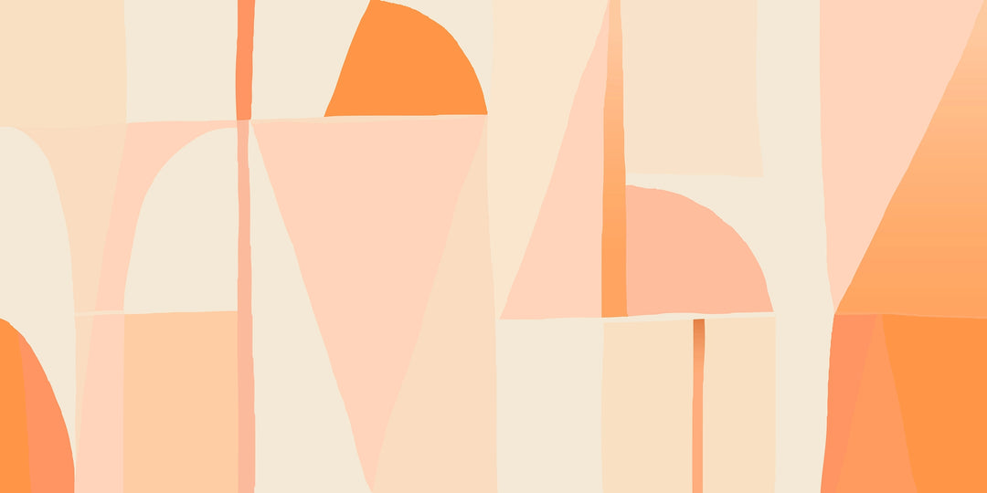 Papier peint panoramique Géométrie Orangée