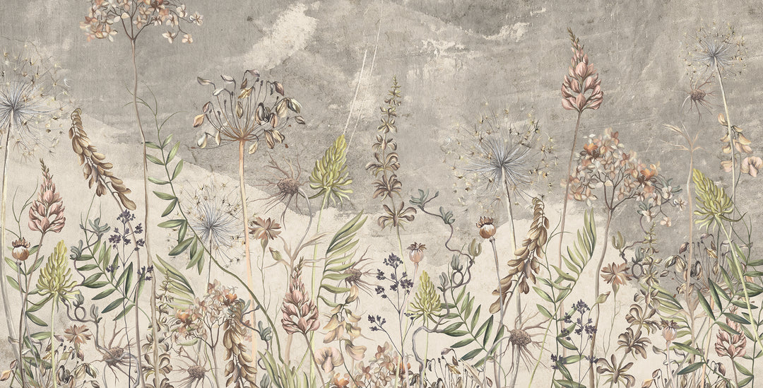 Vintage Herbarium Panoramabild