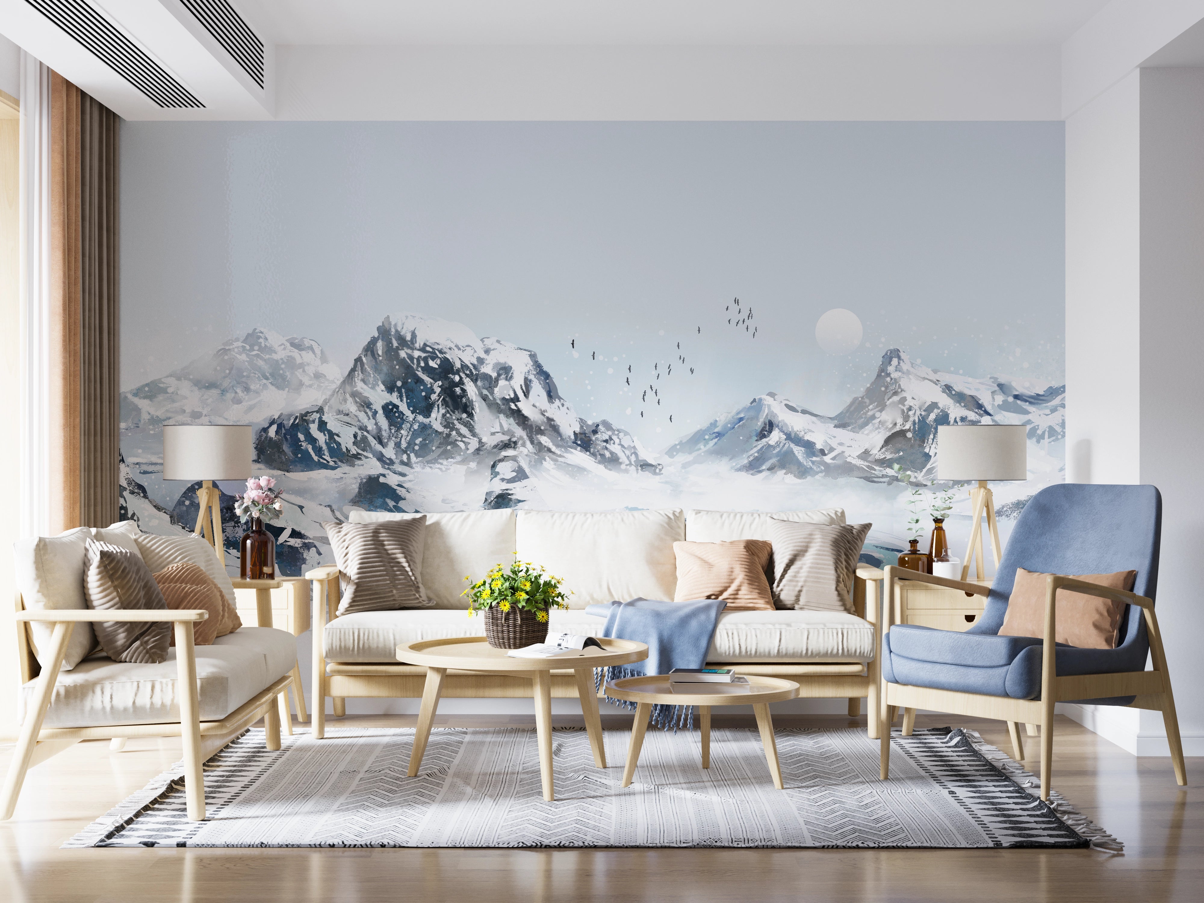 Papel pintado panorámico Horizonte Glaciar 