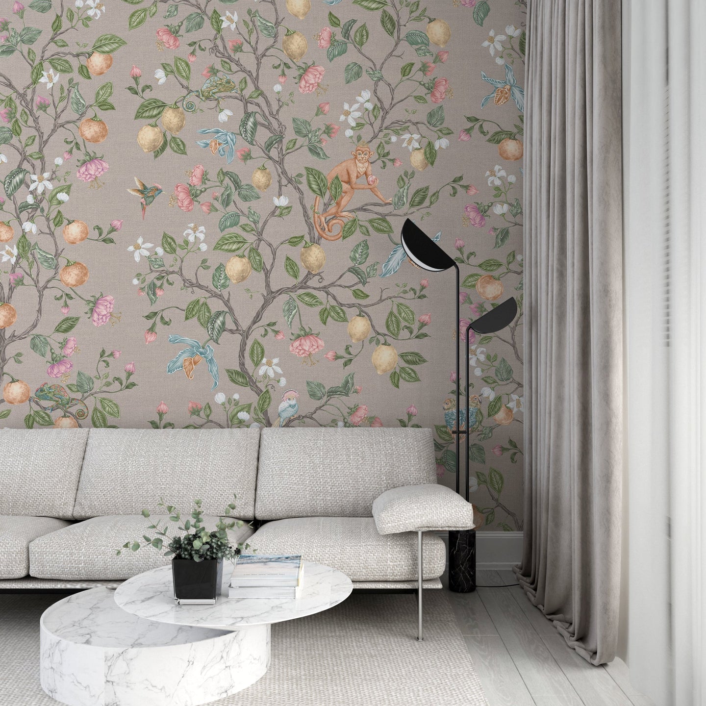 Papier Peint Panoramique Jardin Botanique - Kam & Leon