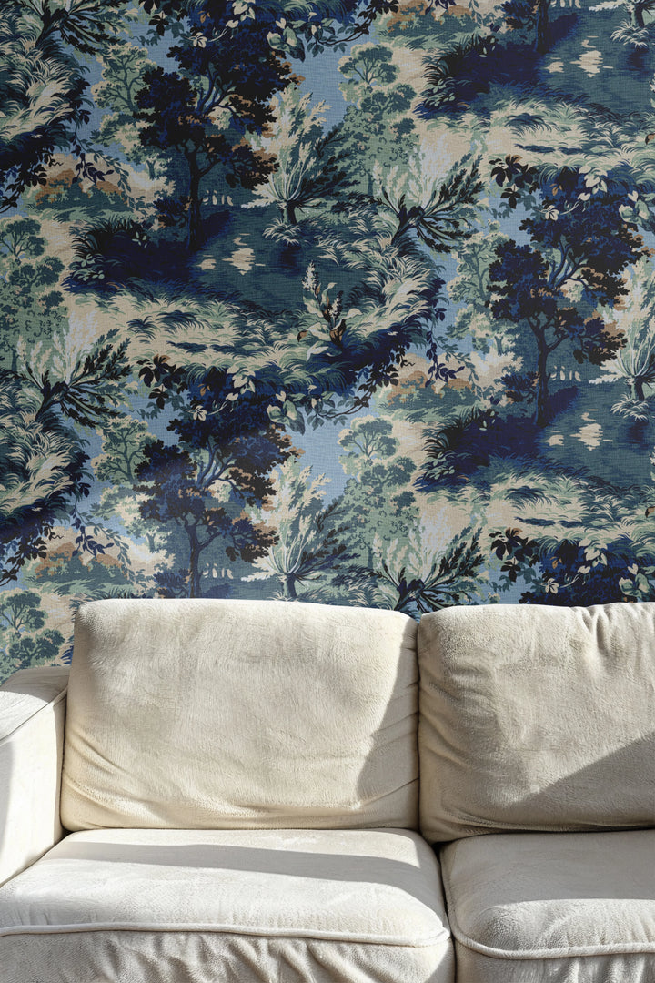 Panoramic wallpaper Azure Garden 