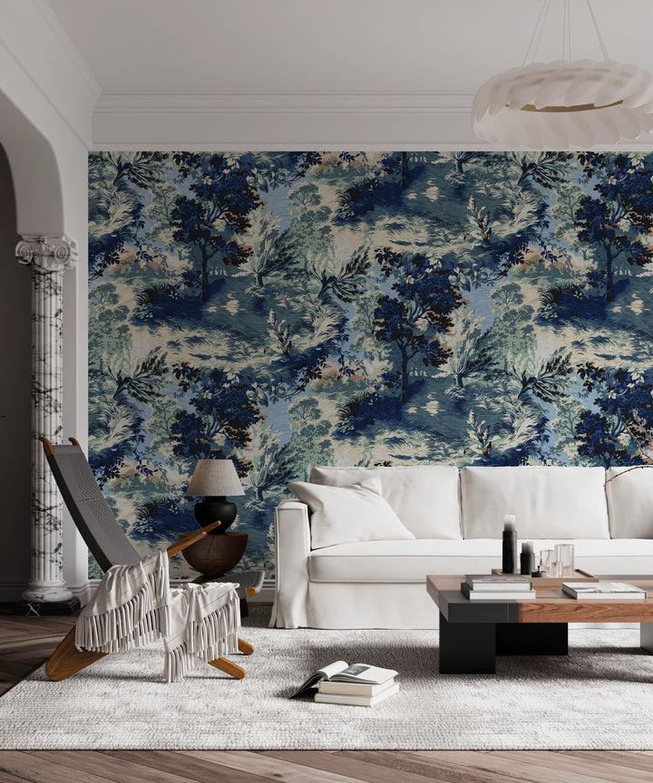 Panoramic wallpaper Azure Garden 