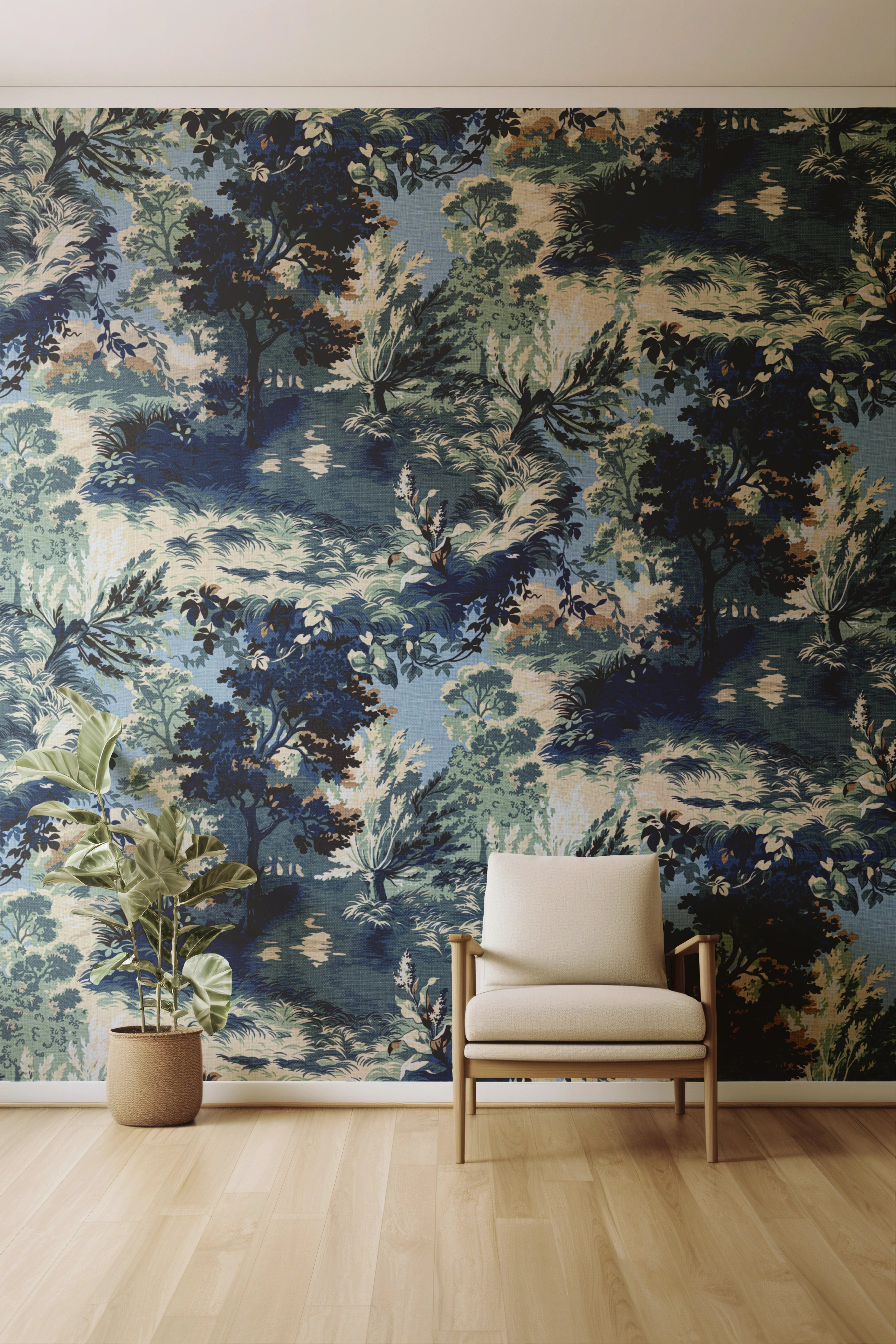 Papel pintado panorámico Jardín de Azur 