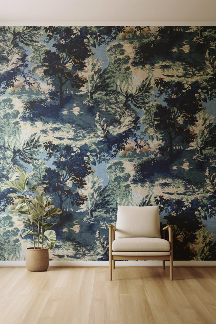 Panoramic wallpaper Azure Garden 