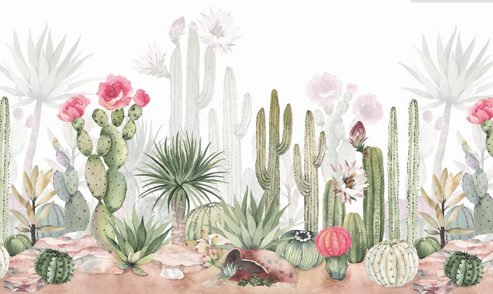 Panoramic Wallpaper Cactus Garden 