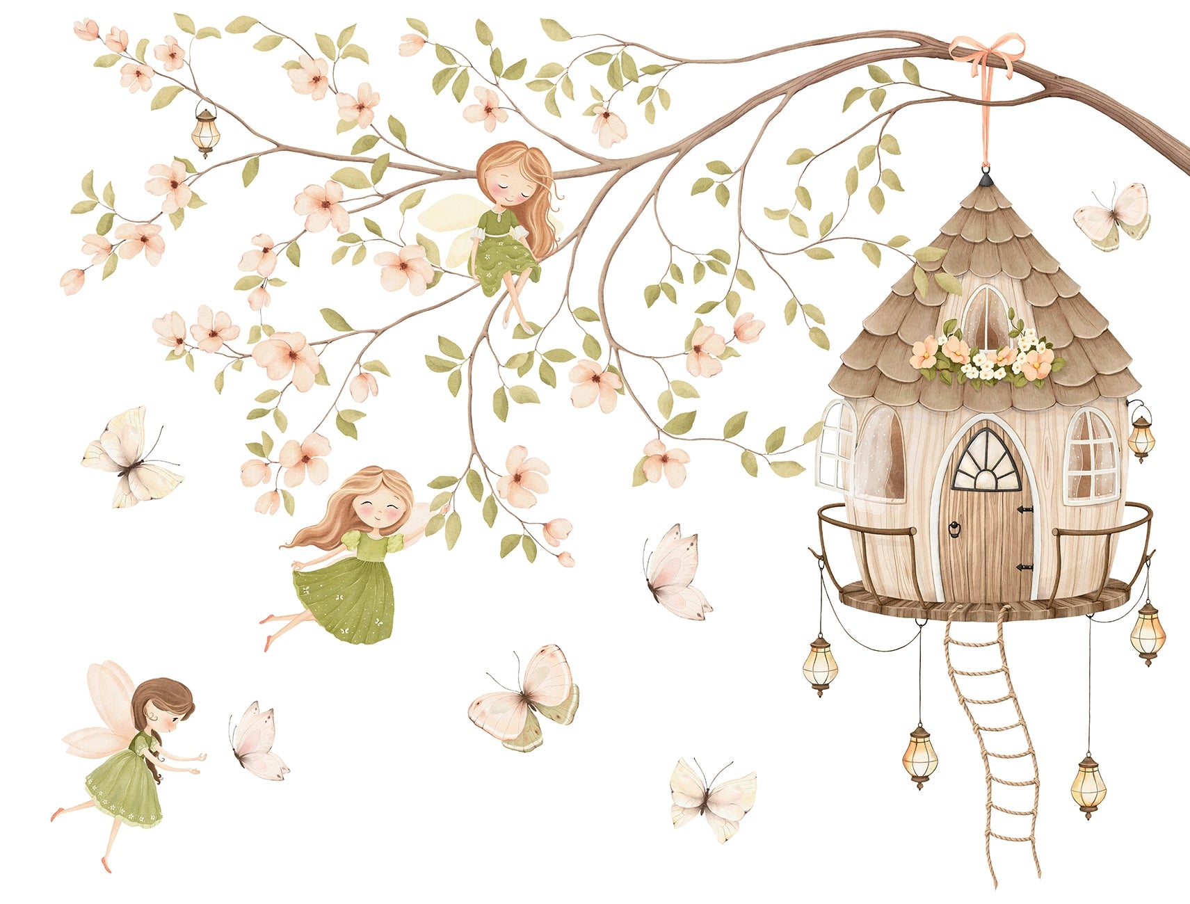 Papier peint panoramique Jardin des Fées