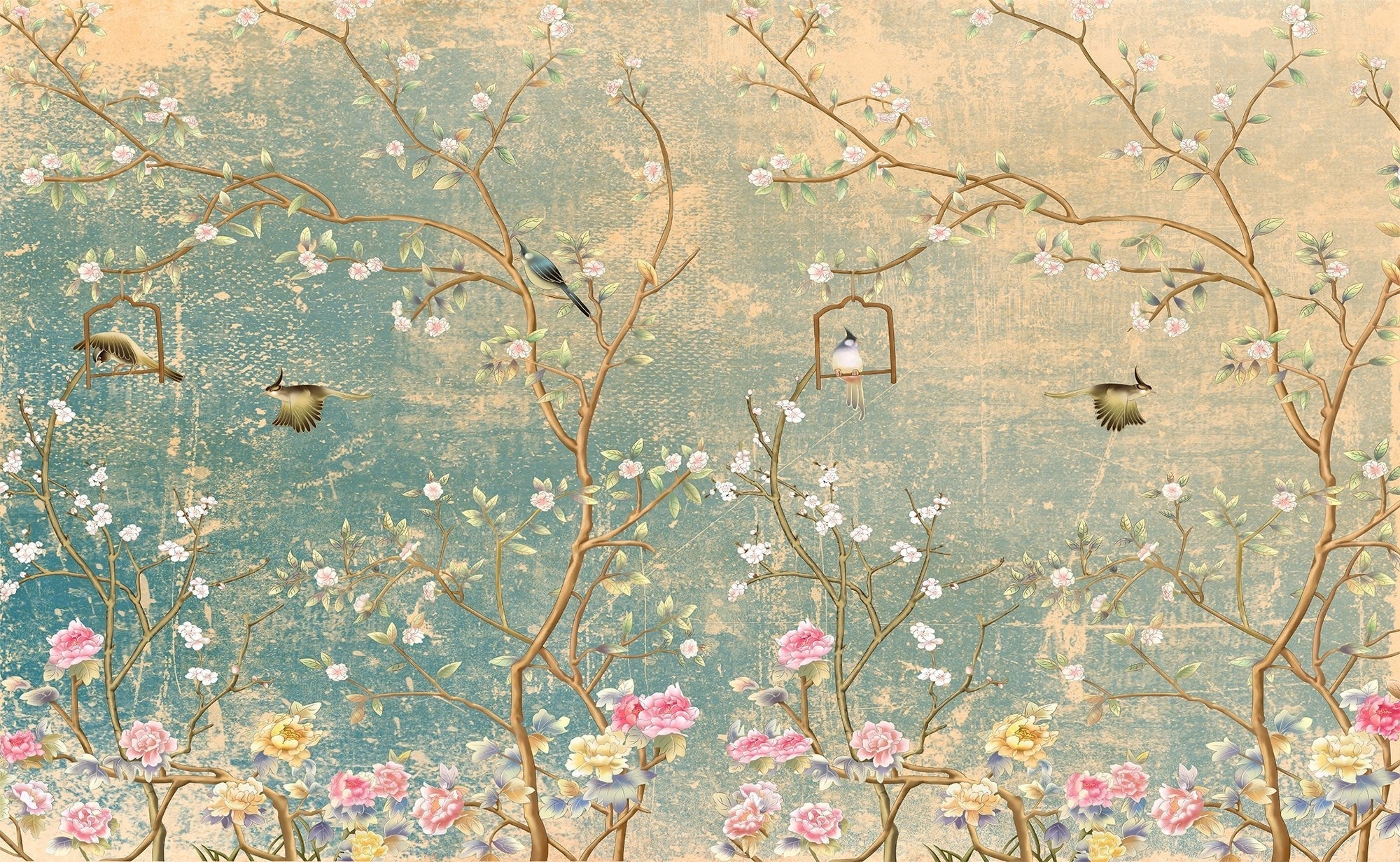 Papier peint panoramique jardin japonais