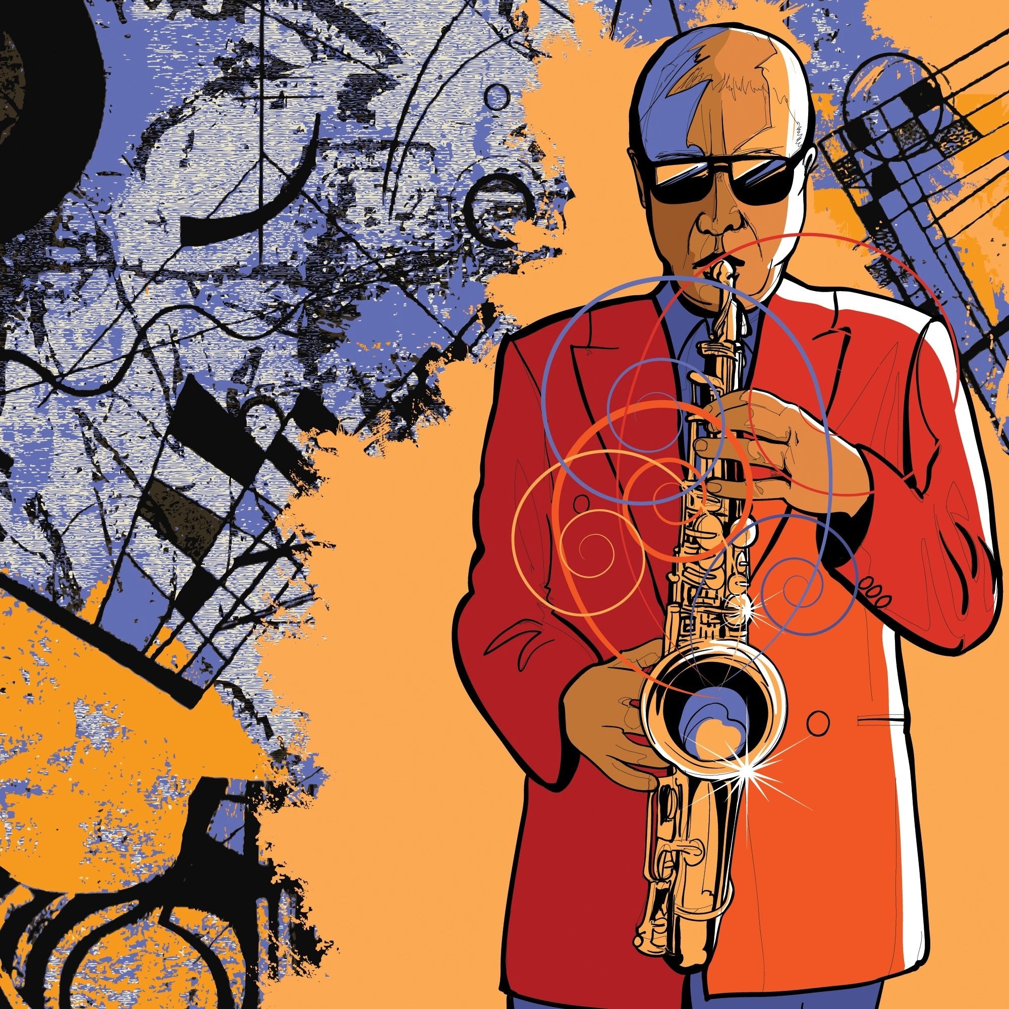 Papier peint panoramique jazzman