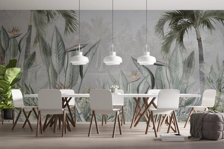 Papier peint panoramique Jungle tropicale Strelitzia - Kam & Leon