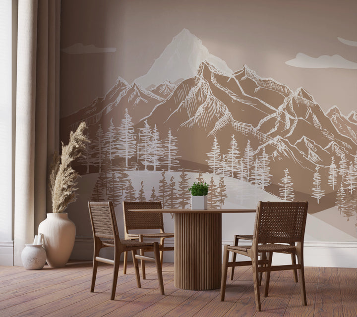 Panoramic wallpaper Alpine Lines 