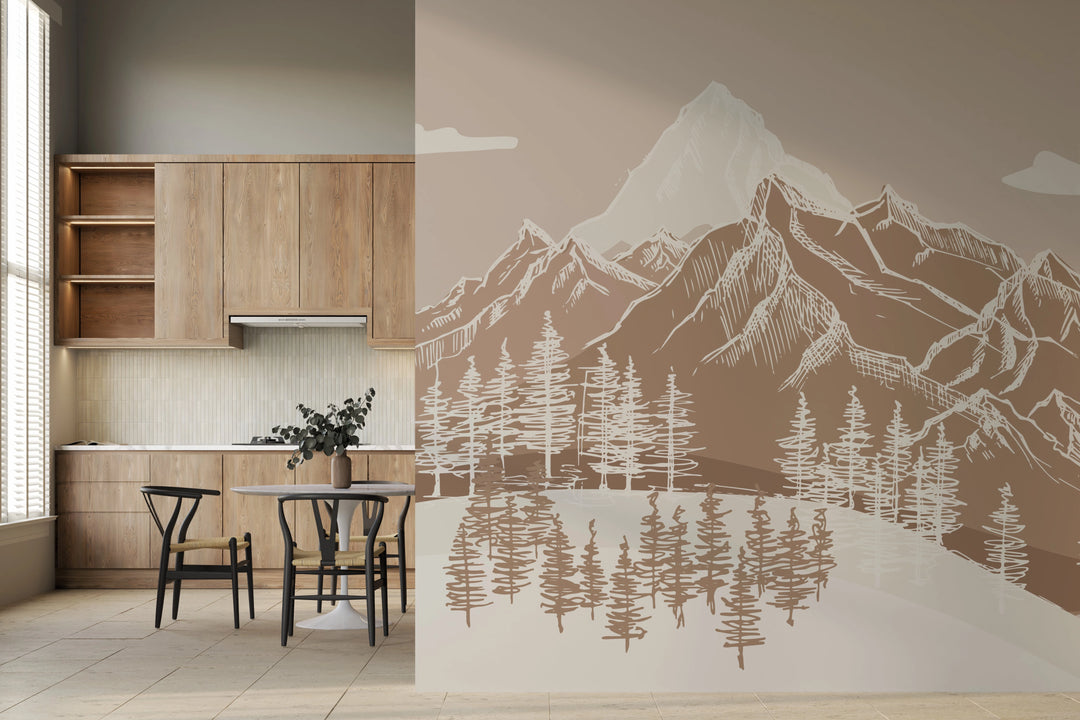 Panoramic wallpaper Alpine Lines 