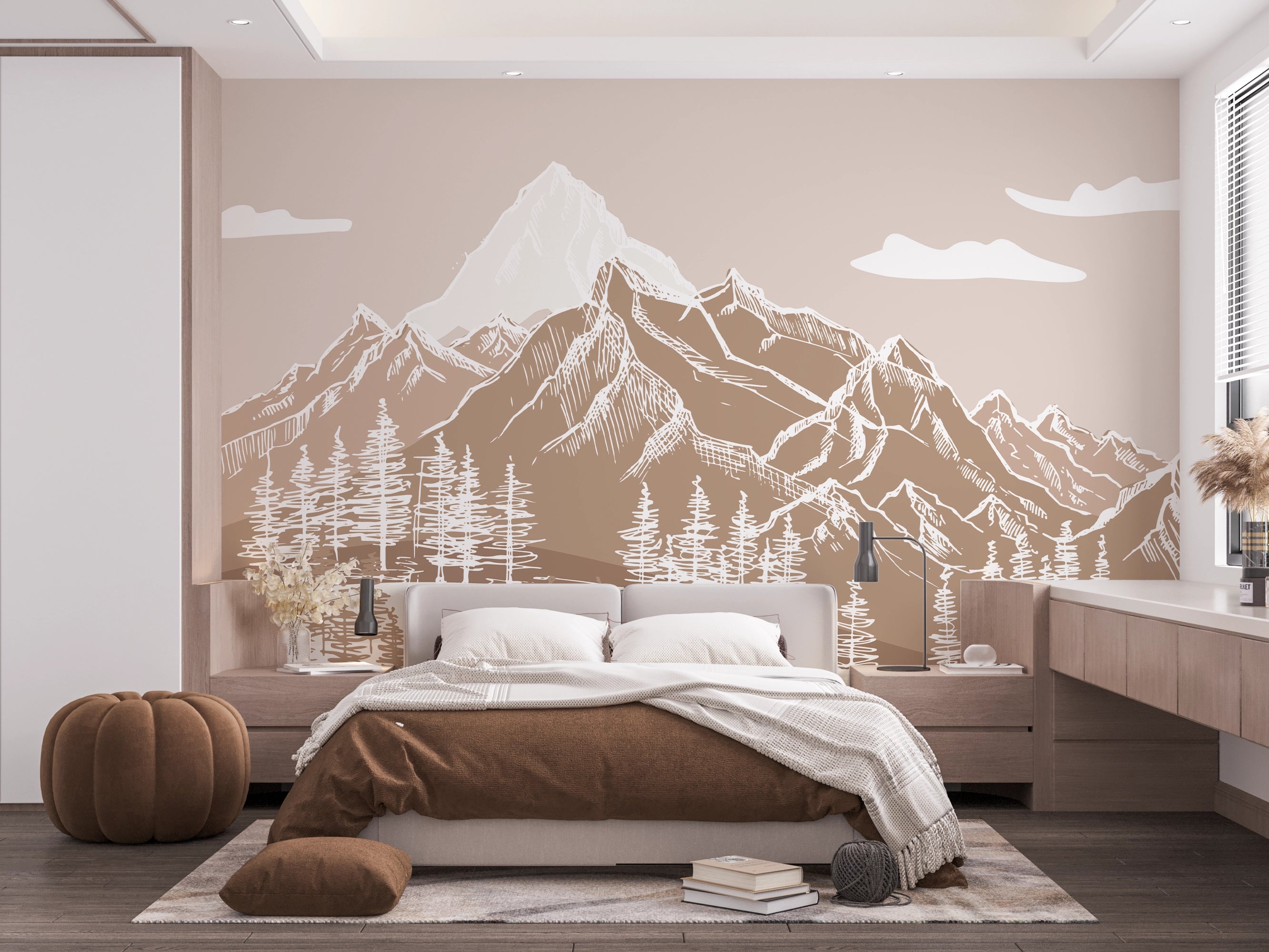 Panoramic wallpaper Alpine Lines 