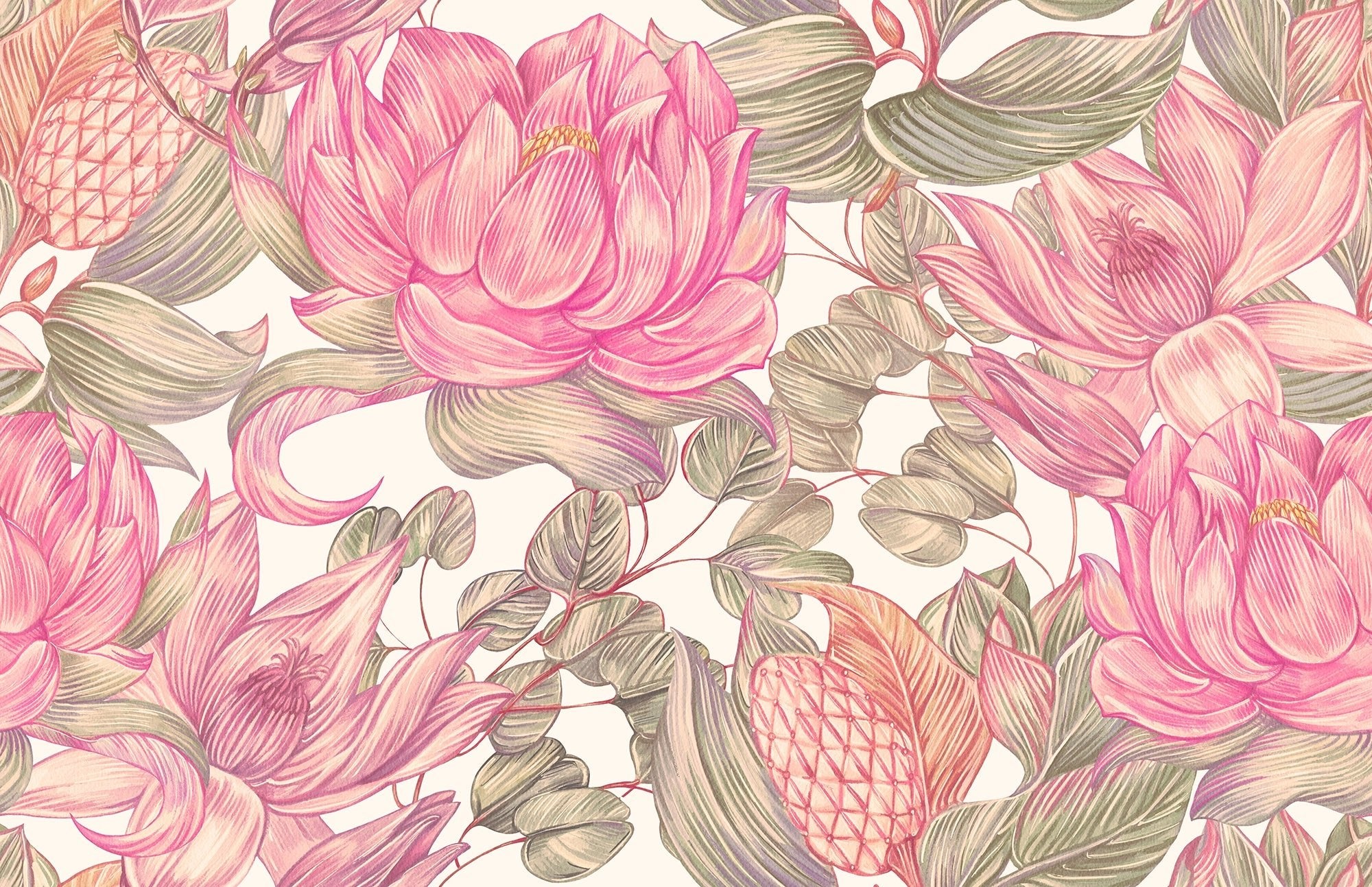 Papier peint panoramique Lotus