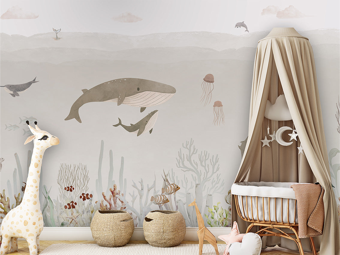 Papier Peint Panoramique Monde Marin et Animaux de l’Océan