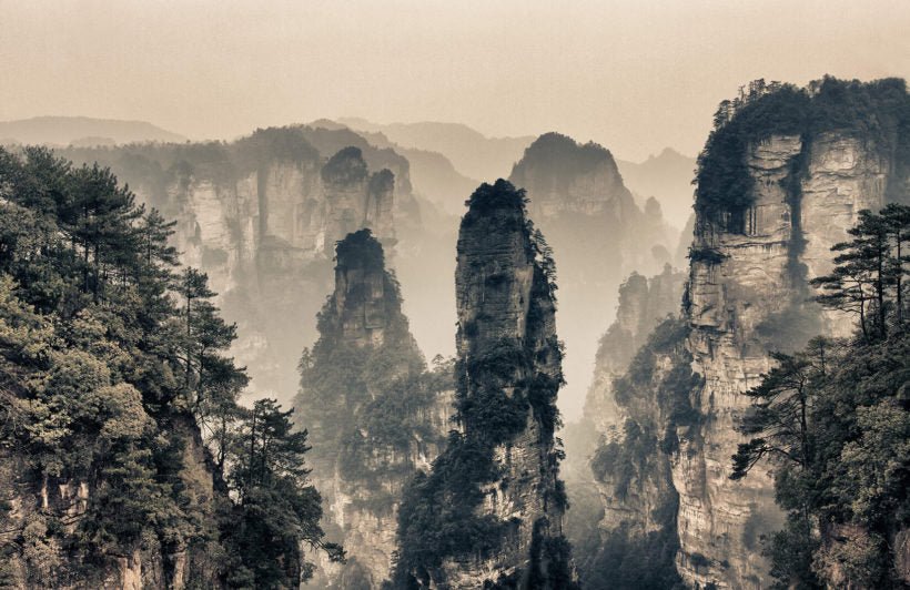 Papier peint panoramique Mont Tianzi - Kam & Leon