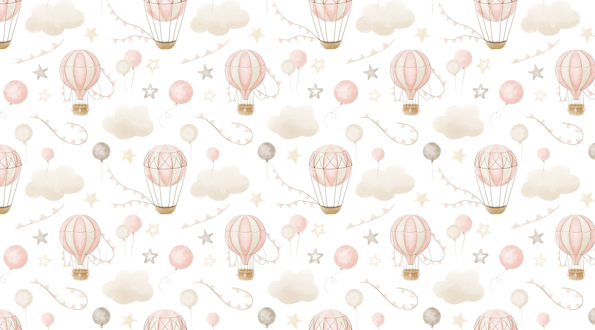 Papier peint Panoramique Montgolfières Enchantées