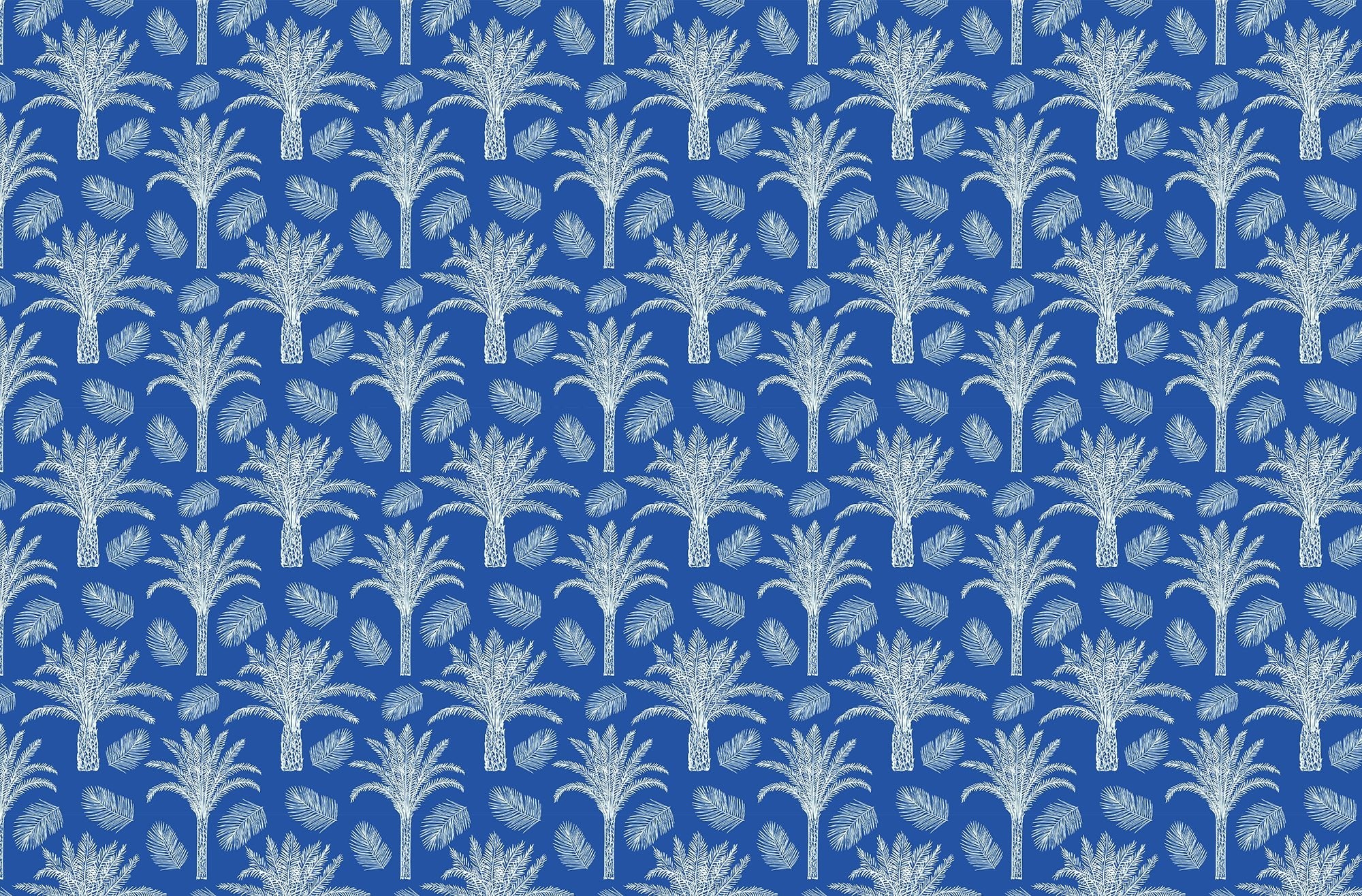 Papier Peint Panoramique Oasis Bleu