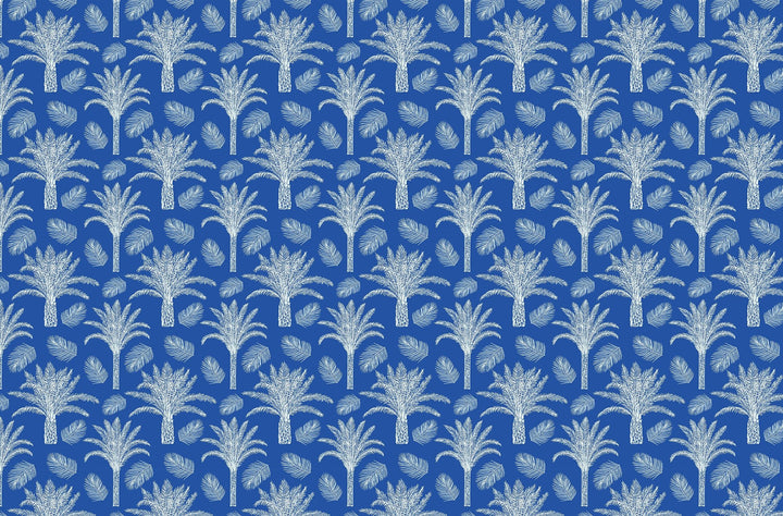 Papier Peint Panoramique Oasis Bleu - Kam et Léon