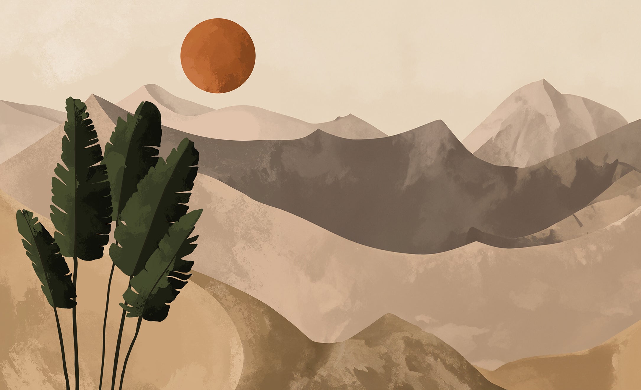 Oasis Panoramic Wallpaper