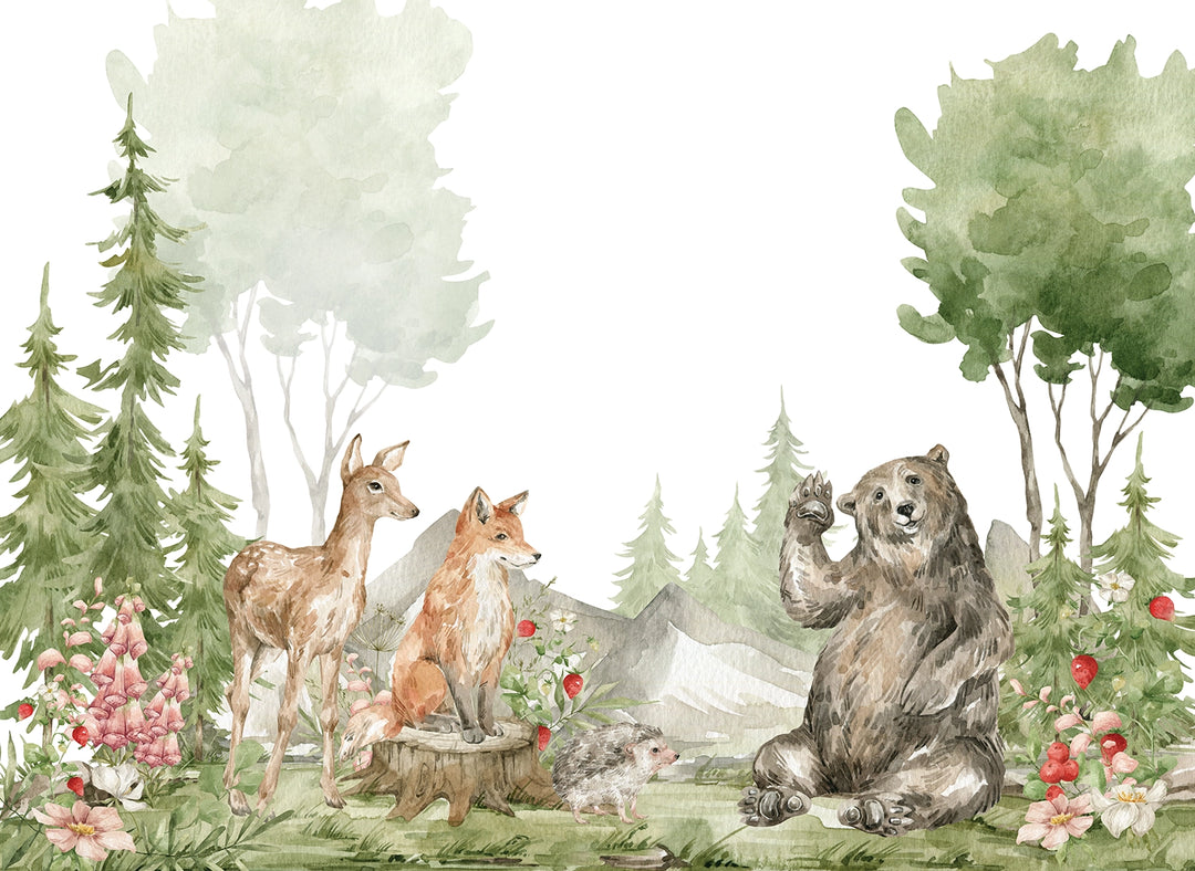 Panorámico Fondo de pantalla Bear y CIE Children's Room