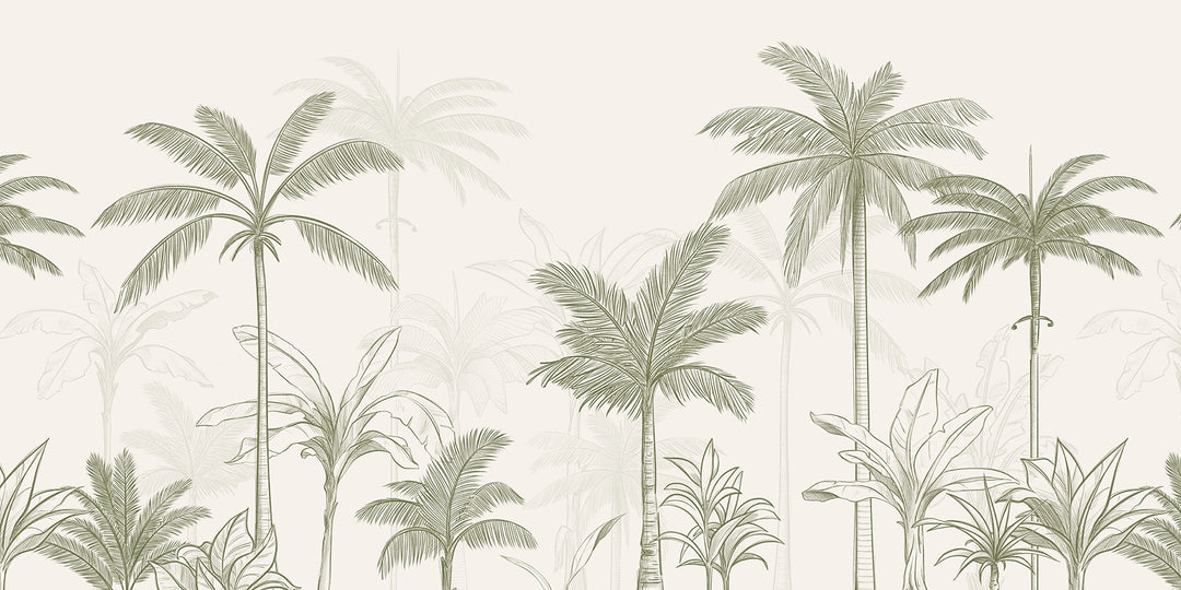 Panoramic wallpaper Palmeraie Sketch 