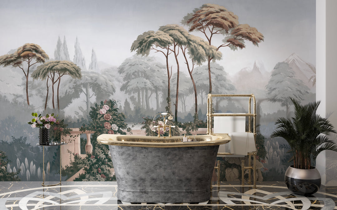 Panoramic wallpaper landscape of yesteryear
