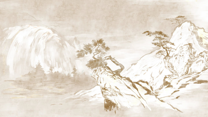 Monochrome Landschaft Panoramabild