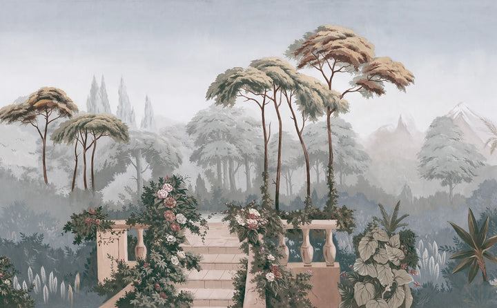 Panoramic wallpaper landscape of yesteryear