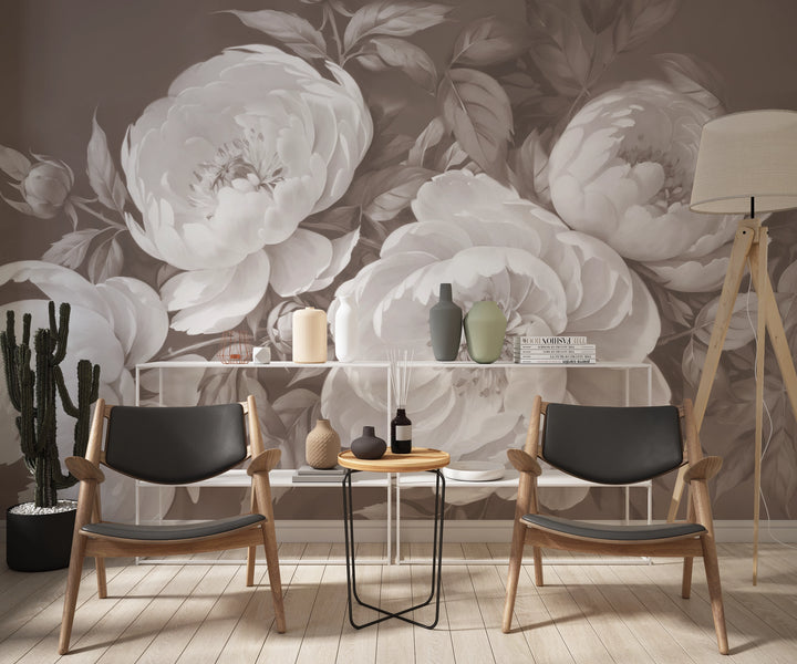 Papier peint panoramique Pivoines de Velours