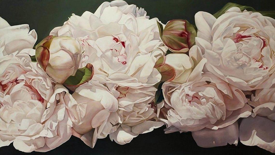 Papier peint panoramique pivoines