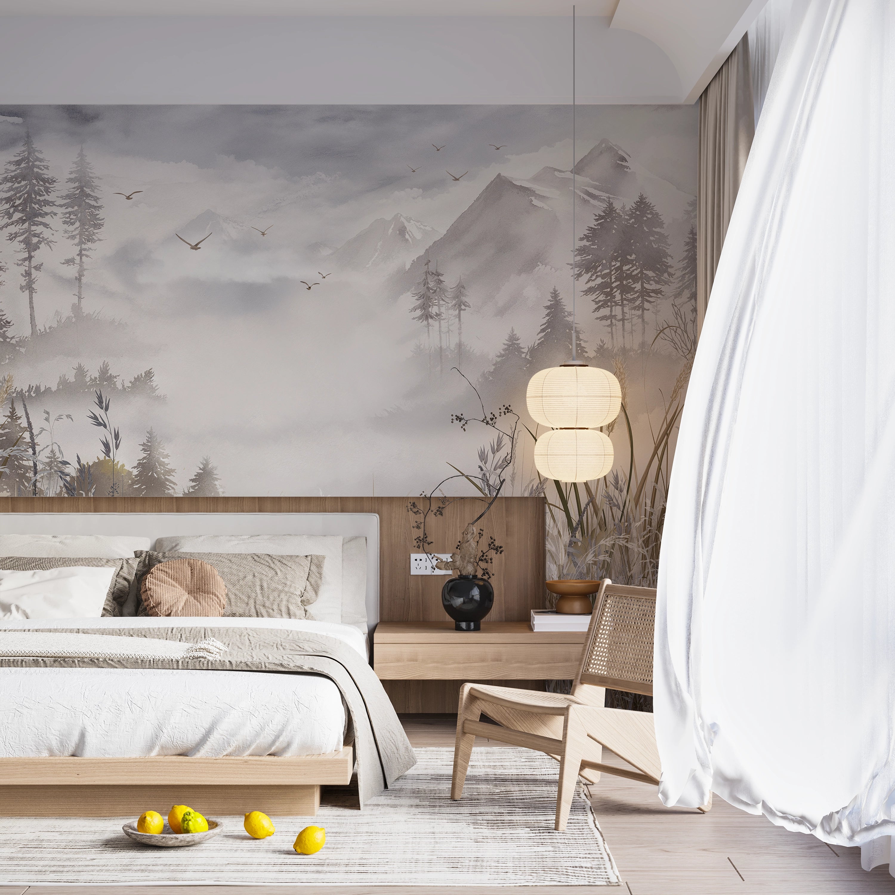 Papier peint panoramique Prairie Évanescente