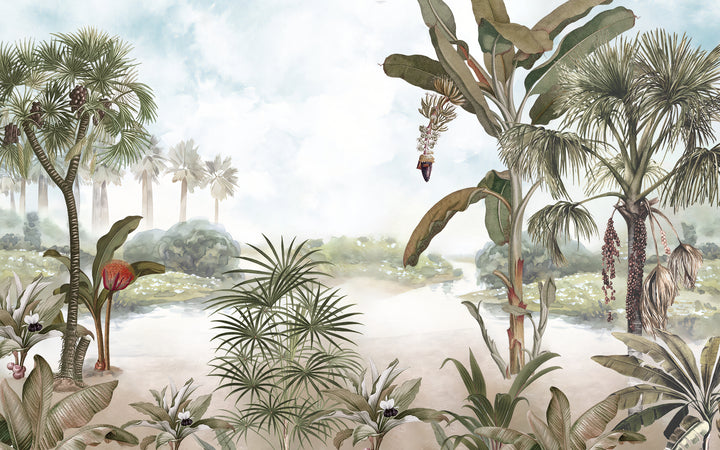 Papier peint panoramique Rêverie Tropicale