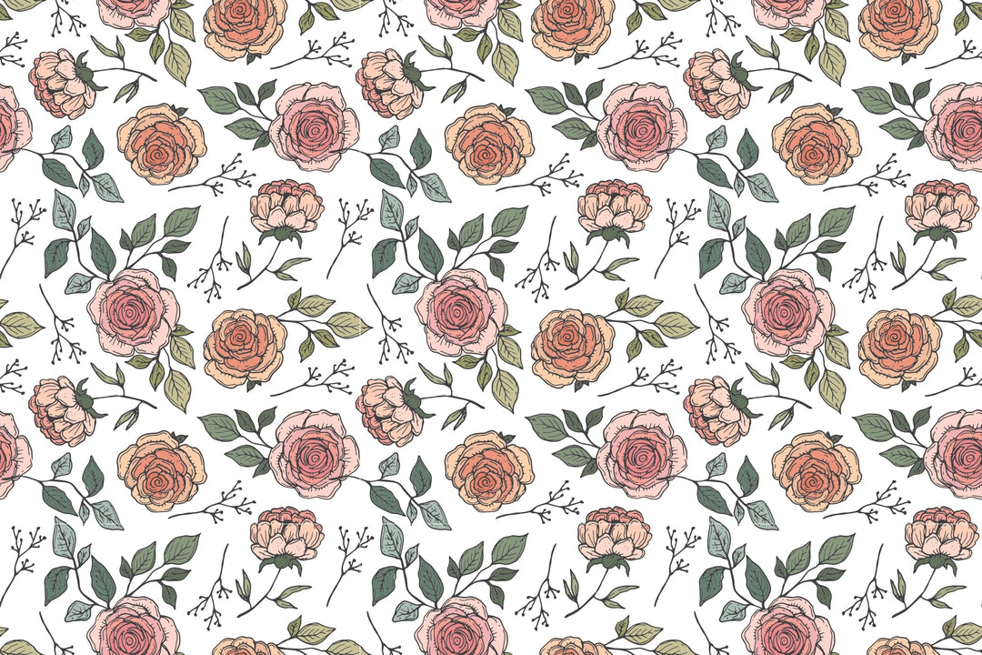 Papier Peint Panoramique Rose Passion - Kam et Léon