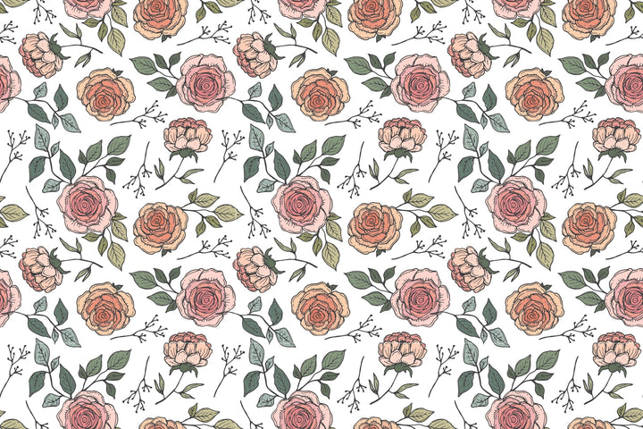 Papier Peint Panoramique Rose Passion - Kam et Léon