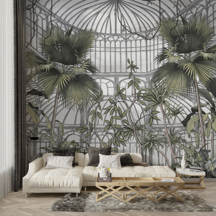 Panoramic Wallpaper Botanical Greenhouse 