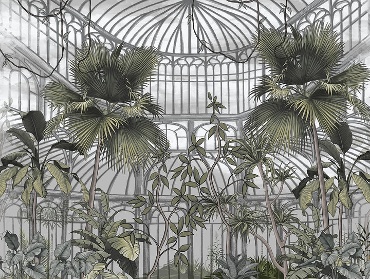 Panoramic Wallpaper Botanical Greenhouse 