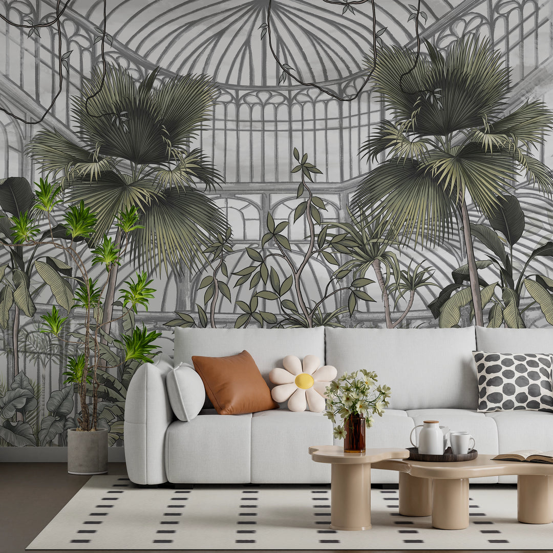 Panoramic Wallpaper Botanical Greenhouse 