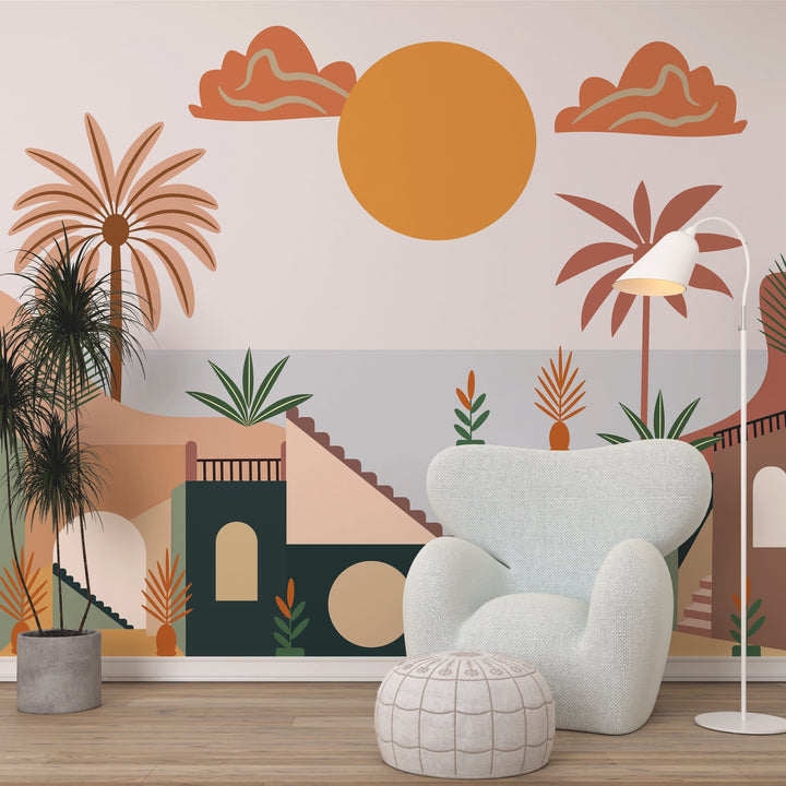 Papier Panoramique Soleil Méditerranéen