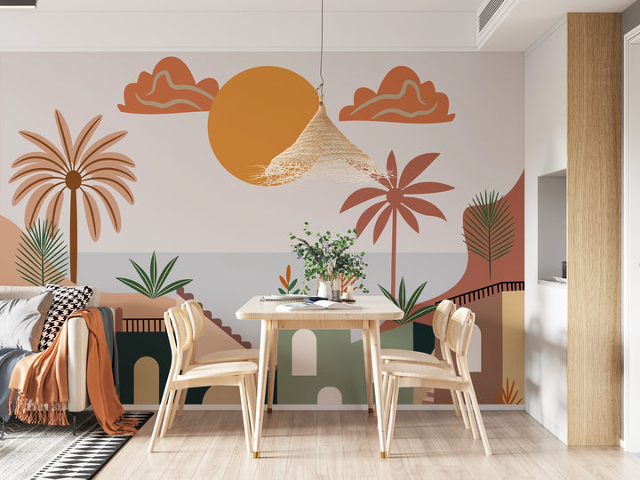 Papier Panoramique Soleil Méditerranéen