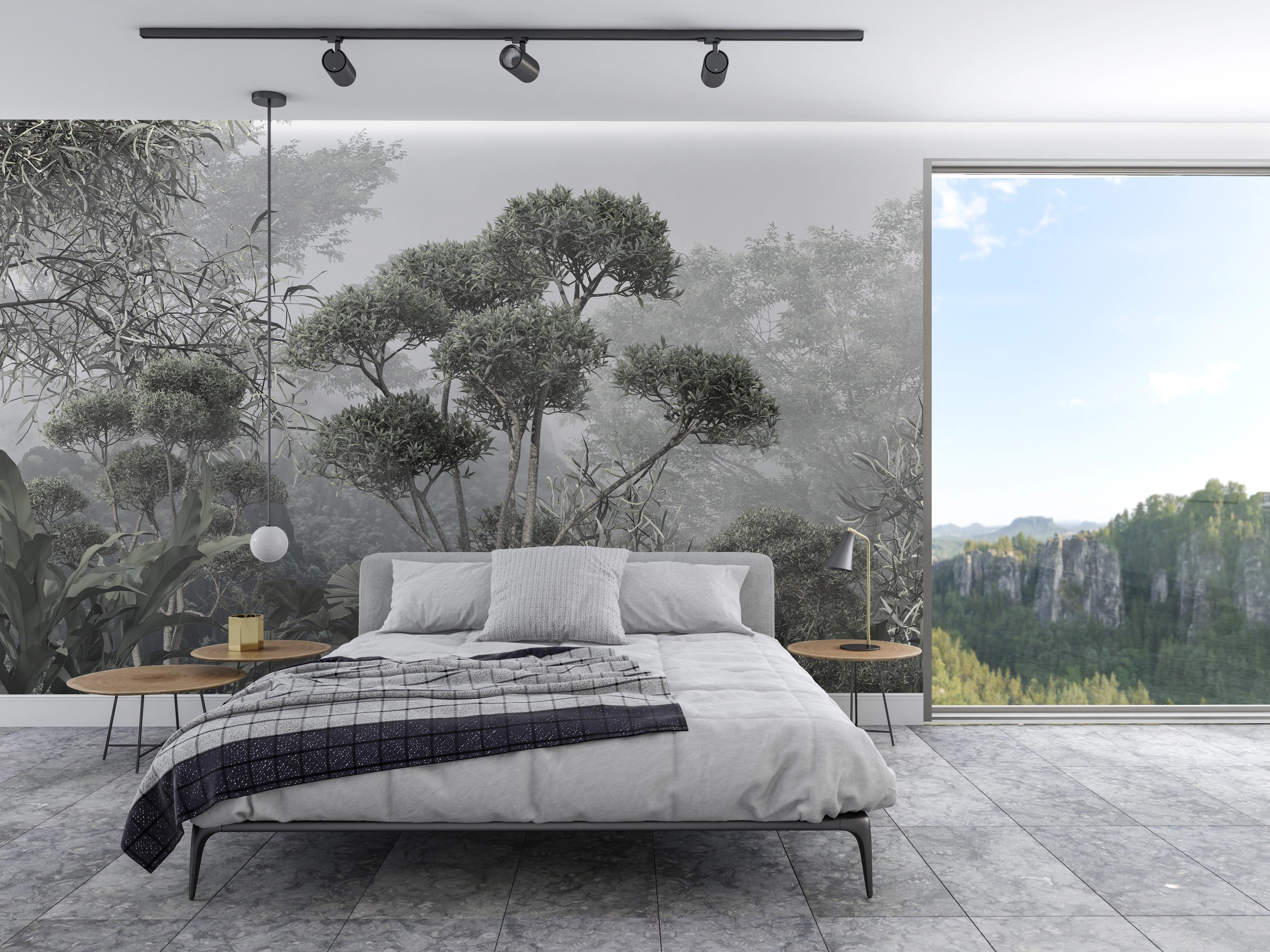 Custom-made panoramic wallpaper dense forest