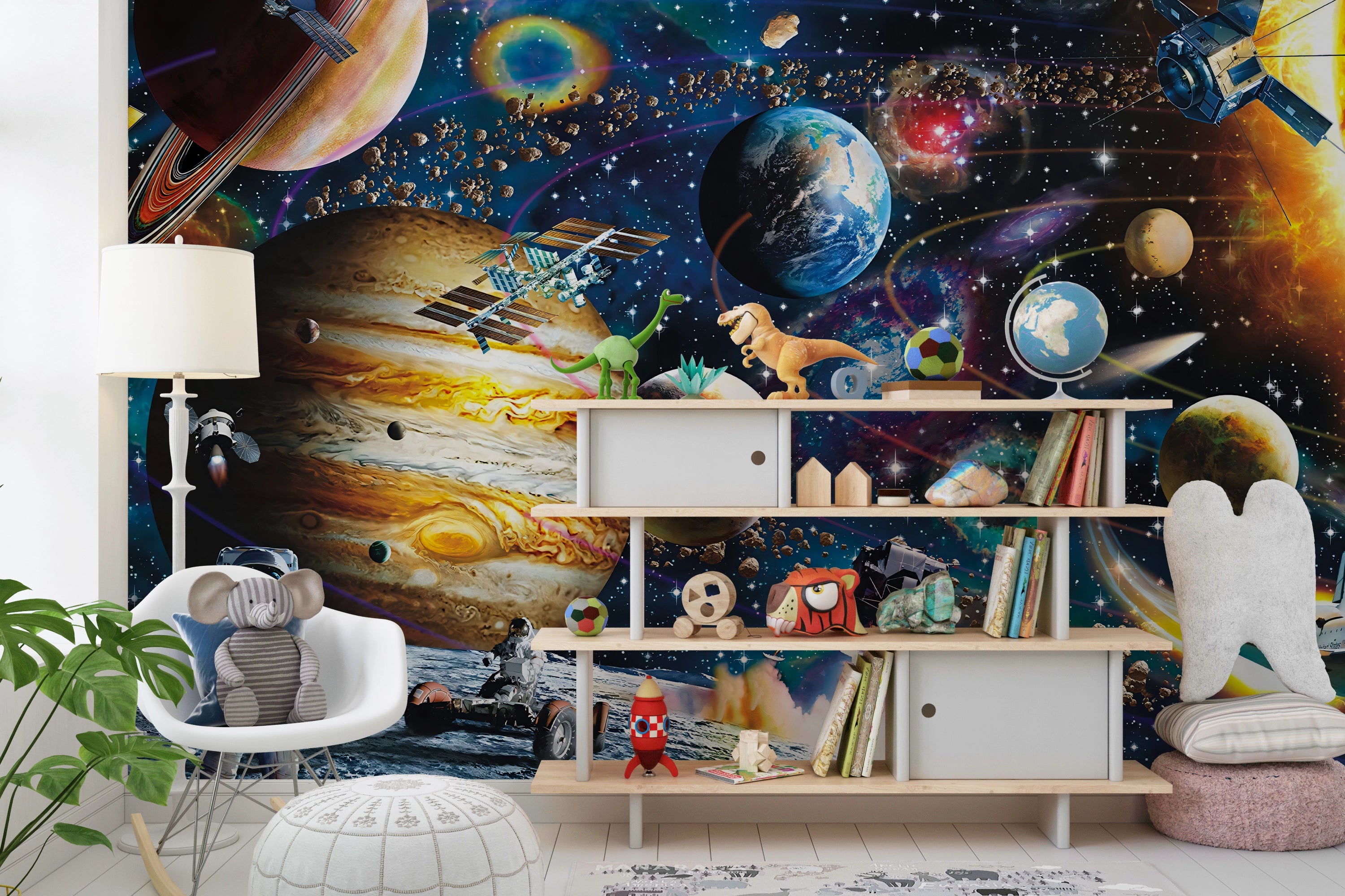 Papier peint panoramique système solaire