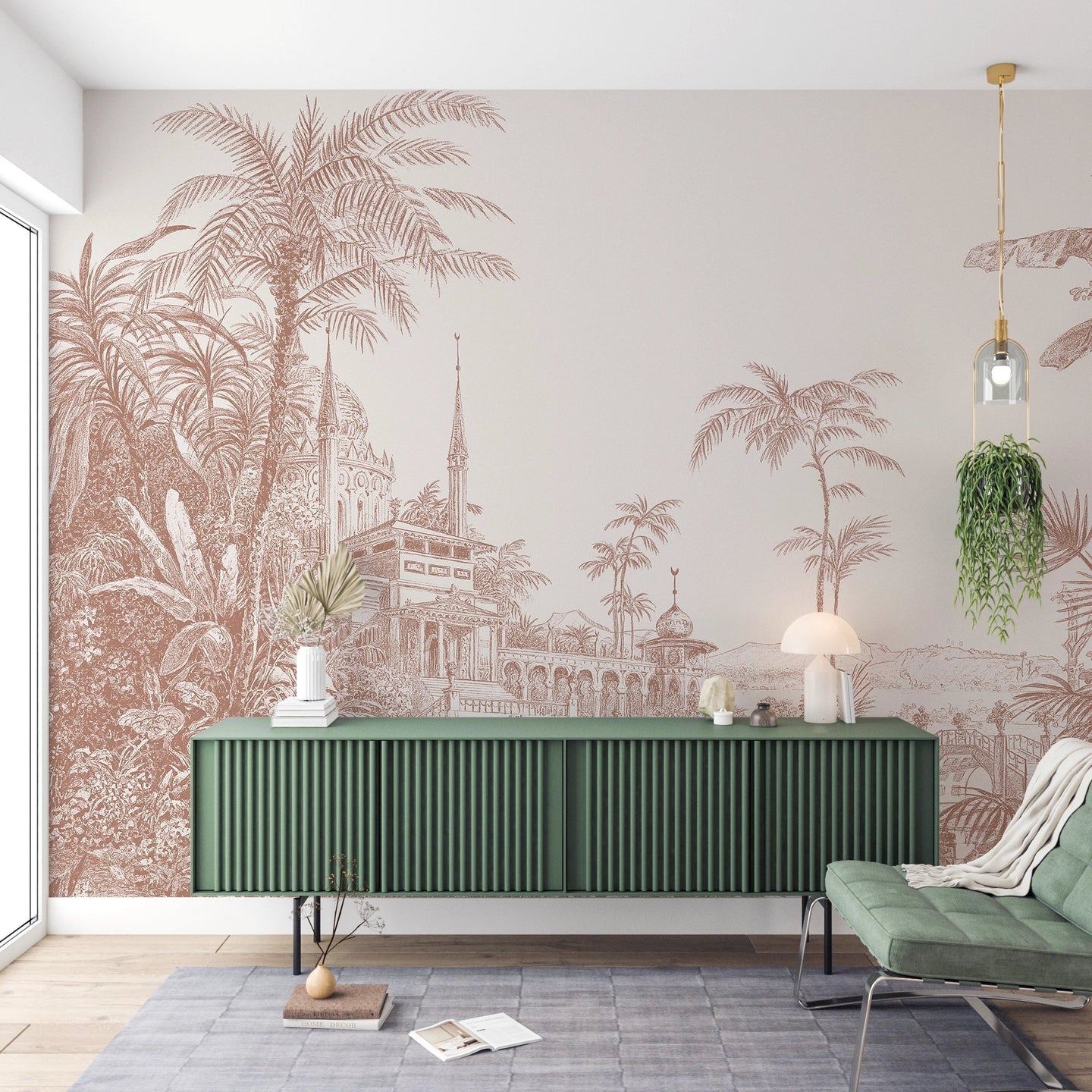 Papier peint Panoramique Temple Graphique - Kam & Leon