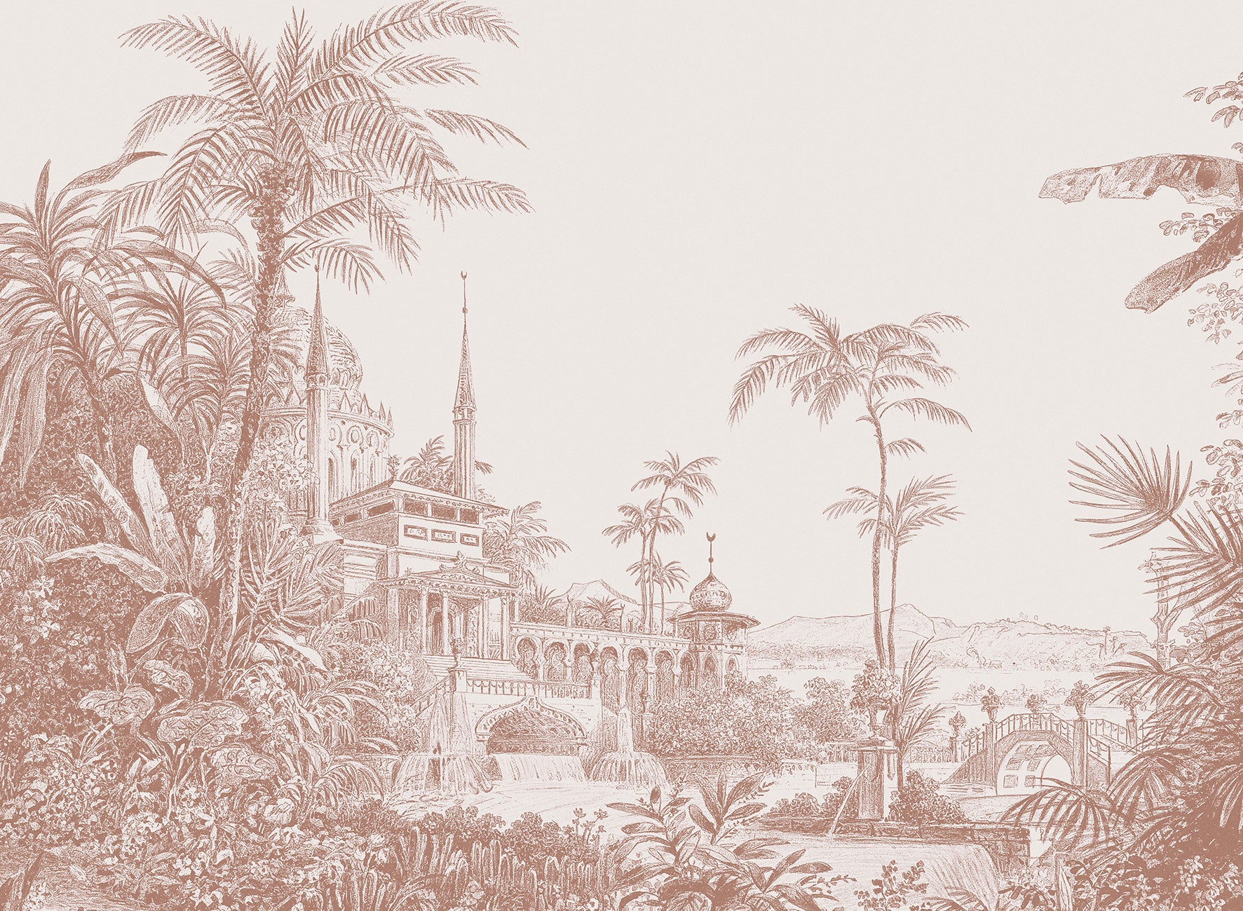 Papier peint Panoramique Temple Graphique