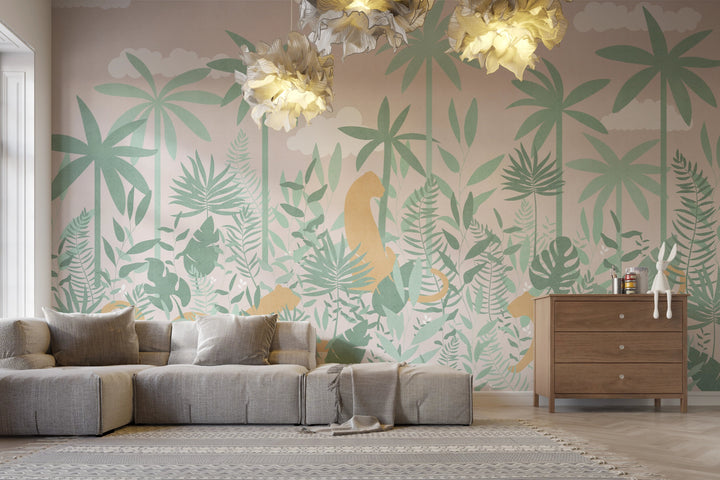 Papier Peint Panoramique : Tropical et Faune Sauvage - Kam et Léon