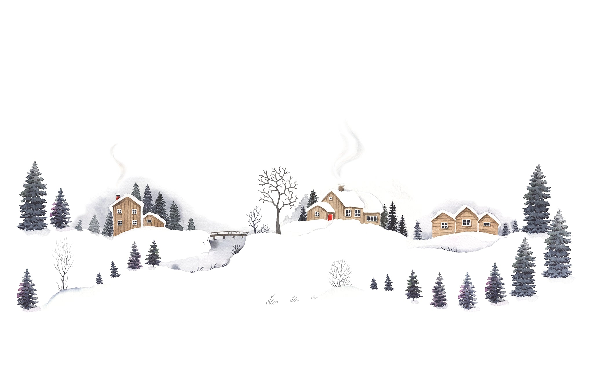 Papier peint panoramique Village Nordique