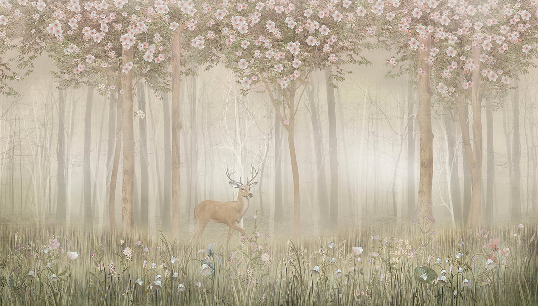 Forest Landscape Wallpaper Sepia