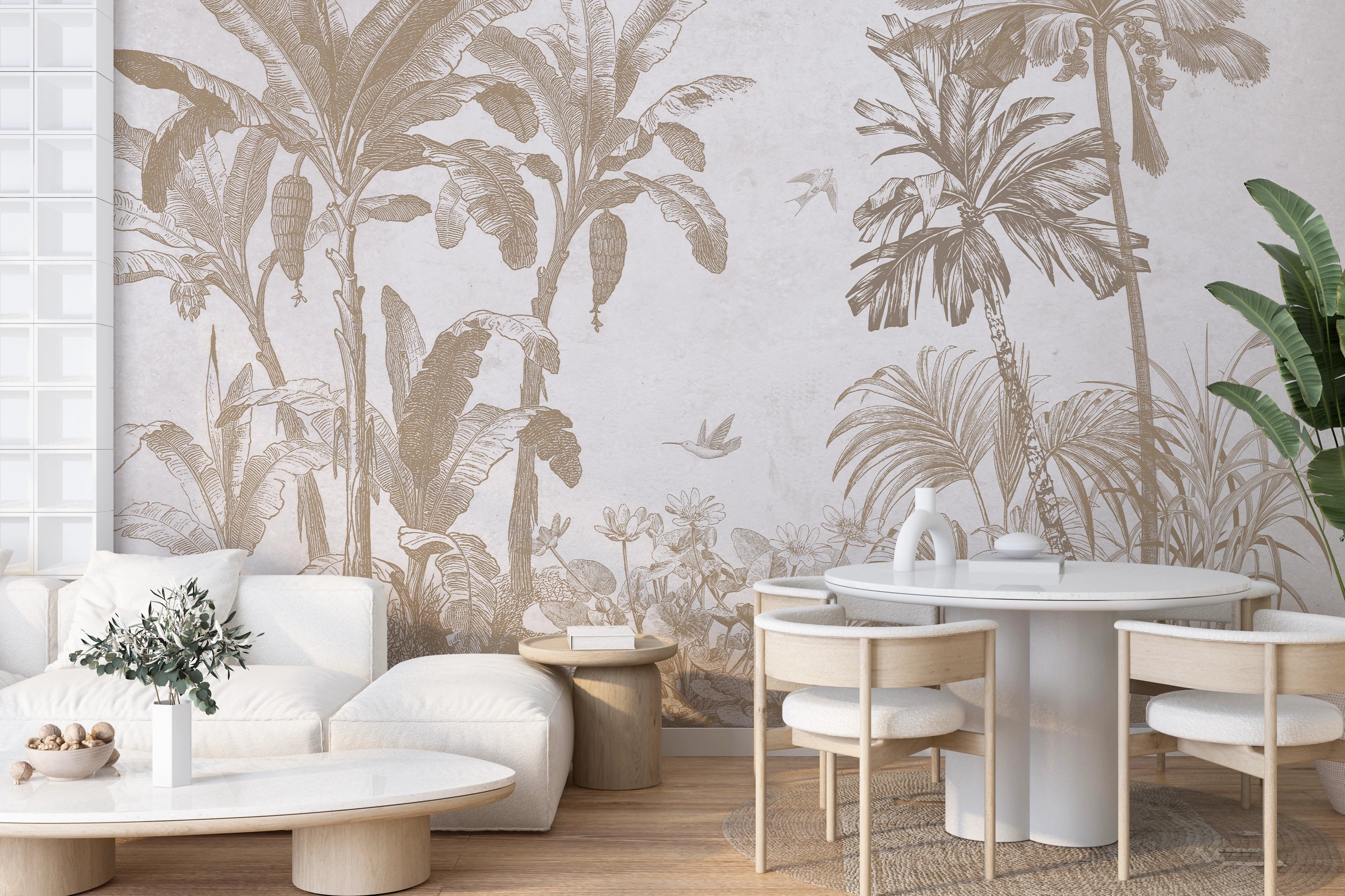 Papier peint paysage Sépia